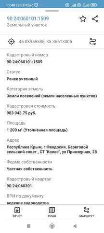 Купить земельный участок 1200 кв. м в СТ 